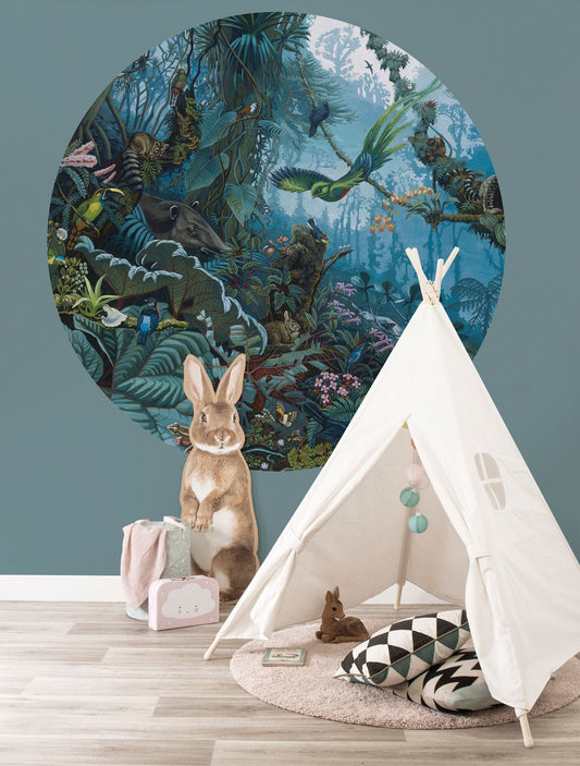 Wallpaper Circle  Tropical landscape blue