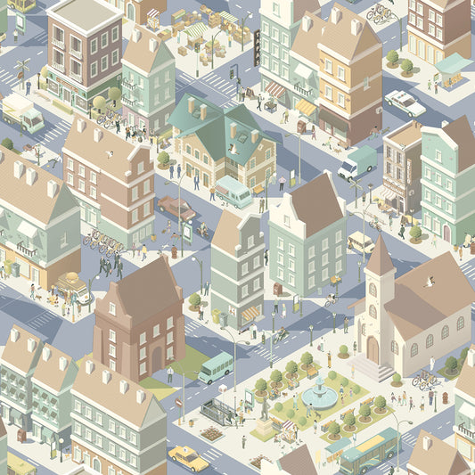 My Kingdom - City Life green,beige