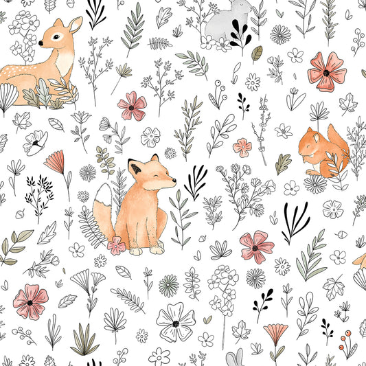 My Kingdom - Fox & Deer white,beige