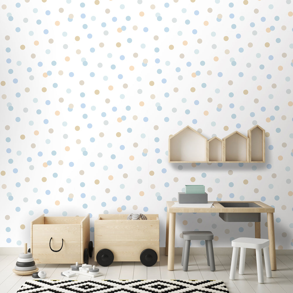 My Kingdom - Dots Large beige,blue