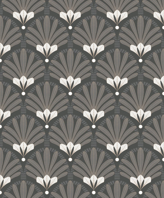 Elegance - palmino lišće black/white