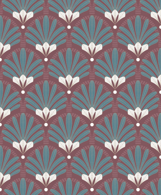 Elegance - palmino lišće crvena/green