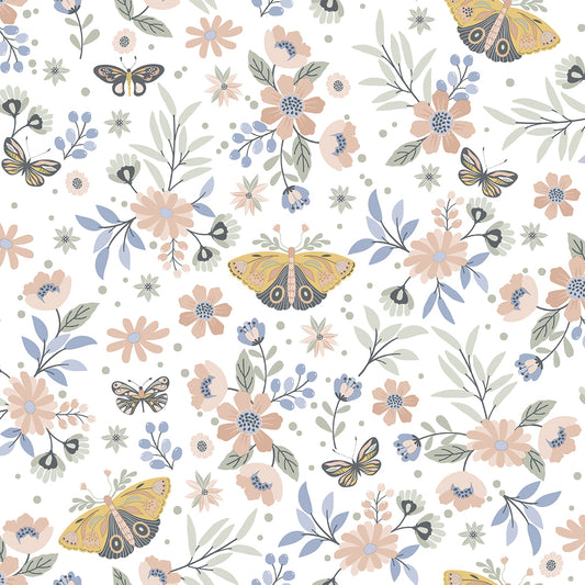 My Kingdom - Butterflies beige,green