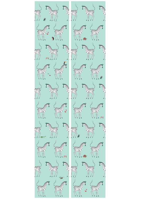 Wallpaper Zebra mint 2 trake
