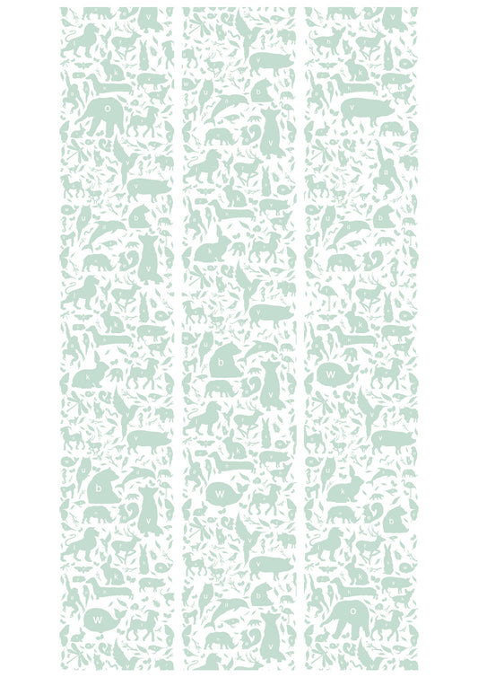 Wallpaper 044  animal alphabet green 3 trake
