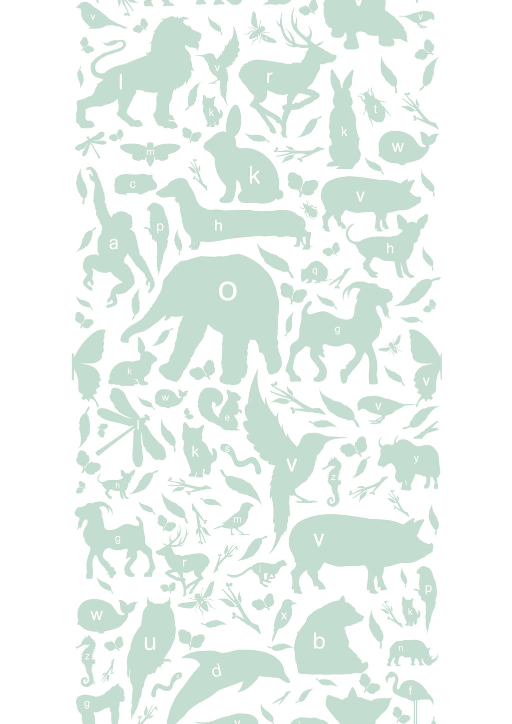 Wallpaper 044  animal alphabet green 3 trake