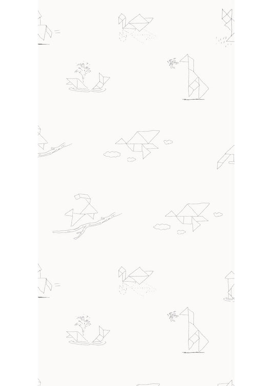 Wallpaper Tangram Animal Sketches  Martijn vd Linden 2 trake